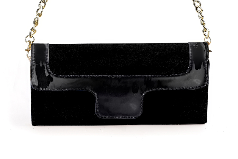 Matt black and gloss black luxurious elegant clutch for ceremonies, weddings and evenings out. - Florence KOOIJMAN